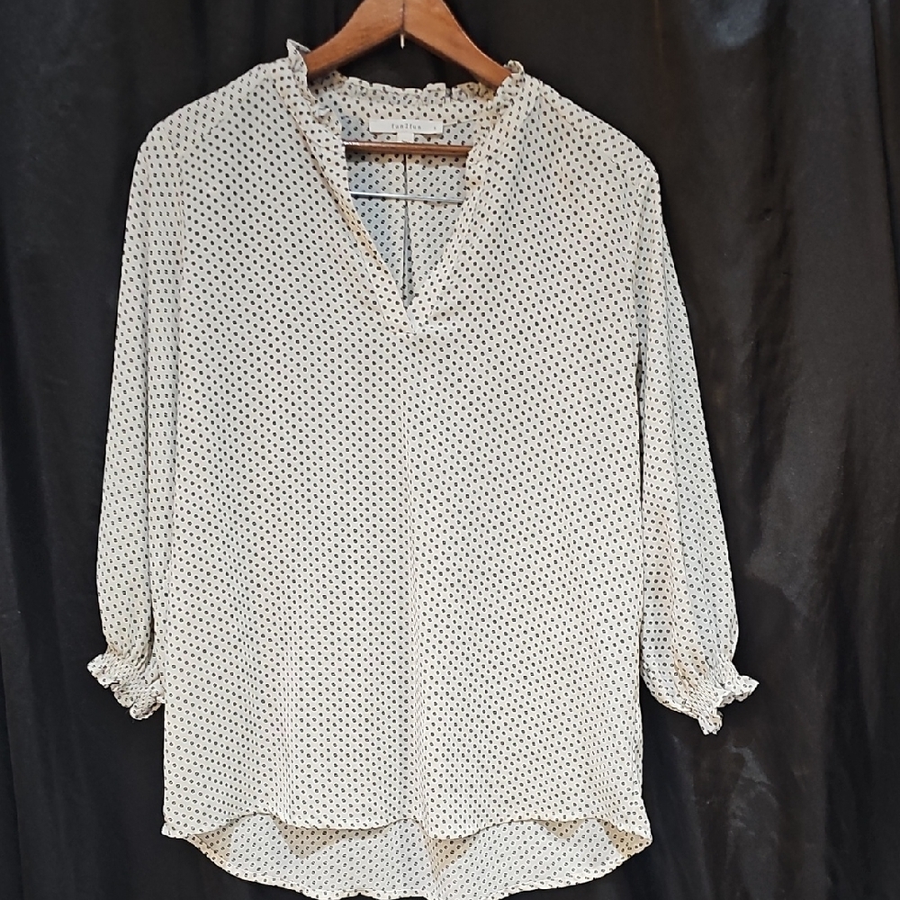 Fun 2 Fun Black and White Patterned Blouse